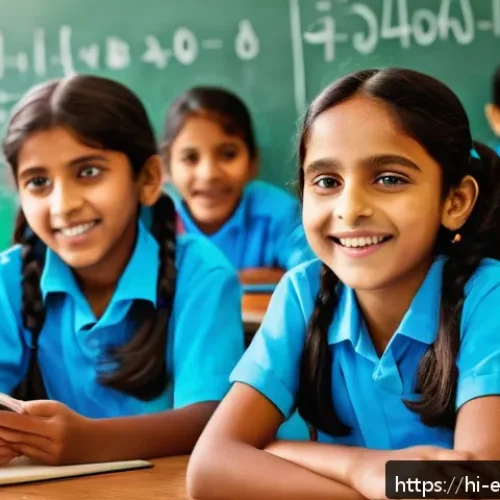 교육공학과 게임기반 학습 - A vibrant classroom scene showing Indian children aged 8-12 engaged in a math-based educational game...